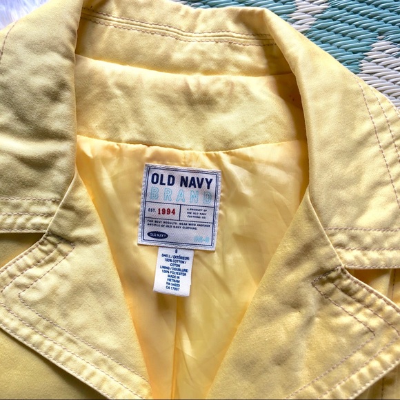 Old Navy Yellow Canvas Overcoat Jacket - Picture 3 of 3